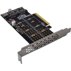 76660N PCI EXPRESS CARD TO 2x INTERNAL NVME M.2 KEY-BIFURCATION PCIEx8 INLINE