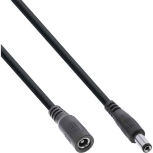 26905G 5m DC EXTENSION CABLE, DC MALE/FEMALE 5.5X2.5MM, AWG 18, BLACK INLINE