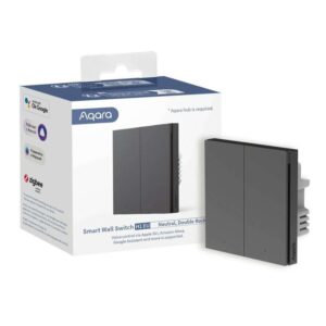 WS-EUK04-GRAY SMART WALL SWITCH H1 EU (WITH NEUTRAL, DOUBLE ROCKER), GRAY AQARA
