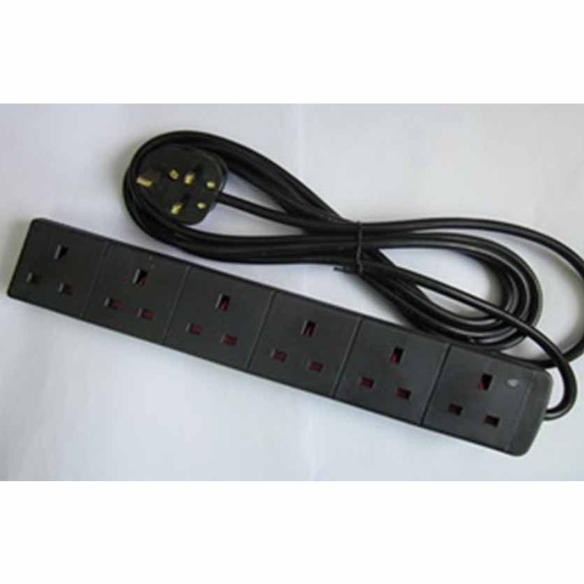 PQ-203 UK POWER STRIP 6 OUTLETS WITH 3m CORD GR KABEL