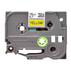 TZES641 18mm LAMINATED TAPE ROLL BLACK/YELLOW BROTHER