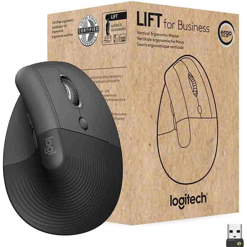 LIFT VERTICAL MOUSE FOR BUSINESS, RIGHT HANDERS, LOGITECH