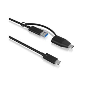IB-CB034 1m TYPE-C® TO USB TYPE-A & TYPE-C® CABLE ICYBOX