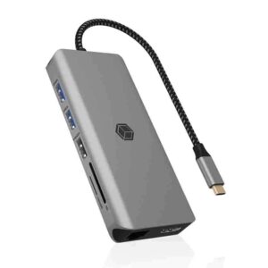 IB-DK4061-CPD 12in1 USB-C DOCK PD UPTO 100W 2VIDEO OUT, ICYBOX