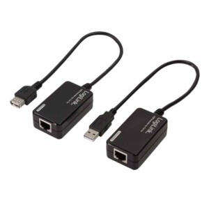 UA0021D USB 2.0 Cat.5 EXTENDER, 60 m, PIGTAIL, BLACK LOGILINK