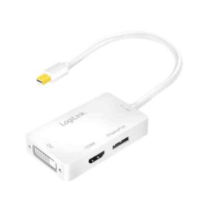 CV0045 DISPLAYPORT ADAPTER, mDP/M to HDMI+DVI+DP, 4K/60 Hz, WHITE, 0.15 m