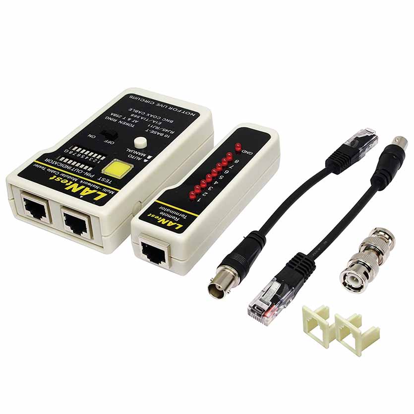 WZ0015 TESTER FOR RJ45, RJ11 and BNC CABLES, WITH REMOTE UNIT LOGILINK