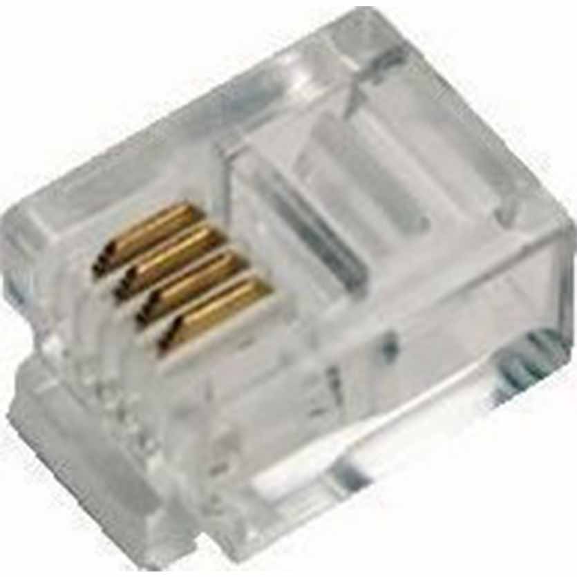 MP0018 RJ11 MODULAR PLUG X100 UNSHIELDED LOGILINK