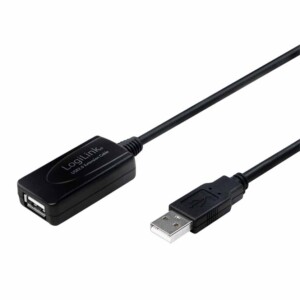 UA0143 10m USB2.0 EXTENTION CABLE BLK LOGILINK