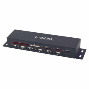 CR0035 6PORT HUB METAL W/CR USB2.0 LOGILINK