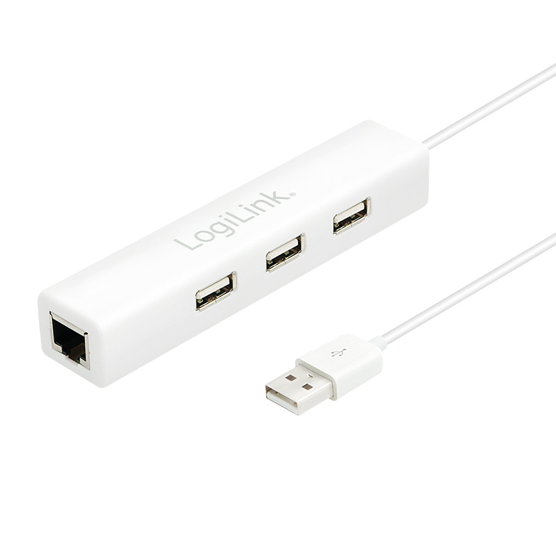 UA0174 3PORT USB2.0 HUB-ETH ADAPTER LOGILINK