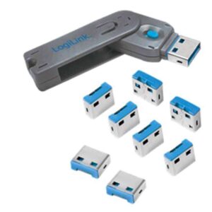 AU0045 USB PORT BLOCKER (1xKEY & 8xLOCKS) LOGILINK