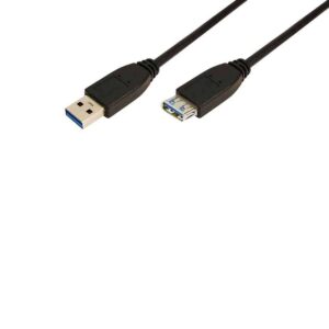 CU0042 2m USB3.0 A-A M/F BLK CABLE LOGILINK