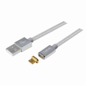 CU0117 1m MICRO-USB W/MAGNETIC ADAPTER FOR SYNC & CHARGING CBL LOGILINK