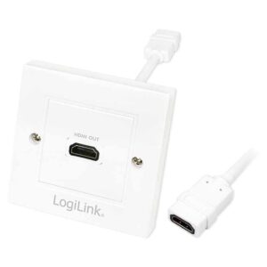 AH0014 HDMI WALL PLATE with 1x HDMI FEMALE 1-PORT LOGILINK