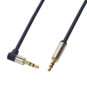 CA11100 1m 3.5AUDIO CBL STEREO 90° angled M/M BLUE LOGILINK