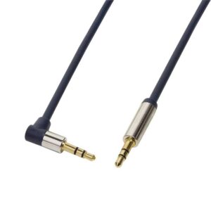 CA11050 0.5m 3.5 AUDIO CBL STEREO 90° ANGLED M/M BLUE LOGILINK