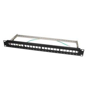 NK4042 19"UNLOADED PATCH PANEL FOR 24 KEYSTONE JACKS 1U LOGILINK
