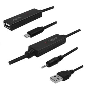 UA0326 20m USB2.0 REPEATER CABLE ACTIVE  USB TYPE-C TO USB TYPE-A M/F LOGILINK