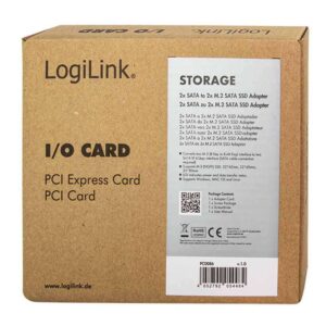 PC0086 ADAPTER 2X SATA TO 2X M.2 SATA SSD LOGILINK