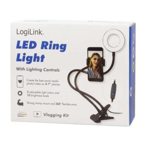 AA0150 SMARTPHONE RING LIGHT CLAMP MOUNT LOGILINK