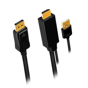 CH0090 1m USB + HDMI TO DISPLAY PORT 4K 30Hz M/M CABLE LOGILINK