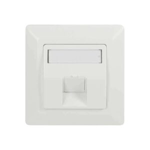 NK4027 FACEPLATE FOR 1 KEYSTONE JACK 45° OUTLET PURE WHITE, LOGILINK