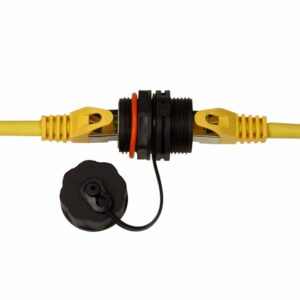 NP0083 OUTDOOR BULKHEAD PATCH COUPLER CAT6A 2xRJ45 IP68, LOGILINK