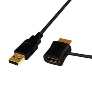 CH0081 0.5m HDMI REPEATER USB-A TO HDMI M AND F LOGILINK
