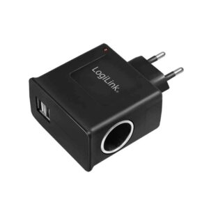 PA0046 SOCKET ADAPTER 2x USB PORTS + CIGARETTE LIGHTER SOCKET LOGILINK