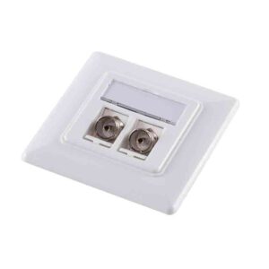 NK0020 TV/SAT KEYSTONE COUPLER IEC/F TO F-TYPE 75Ohm WHITE LOGILINK