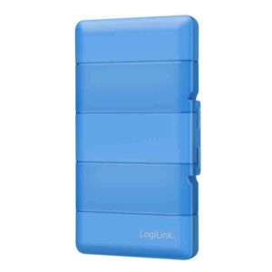 UA0417 STORAGE BOX FOR 4x M.2 NGFF / NVME SSDS, SHOCKPROOF, BLUE, LOGILINK