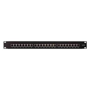 NP0061 CAT6 PATCH PANEL SHIELDED 24-Port 19"MOUNTING BLACK LOGILINK