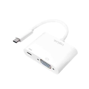 UA0259 USB3.2 GEN1 TYPE-C TO VGA ADAPTER (F) 1080p PD WHITE, LOGILINK