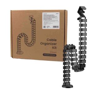 KAB0092 FLEXIBLE VERTICAL CABLE ORGANIZER CLAMP-ON 1347x129mm, BLACK, LOGILINK