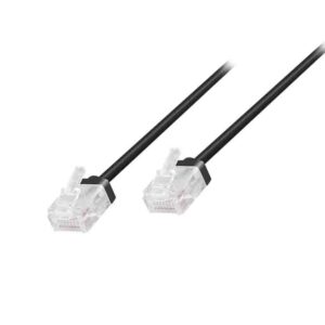 CQ3023U 0.50m CAT6A U/UTP  SLIM HIGH-FLEX PATCH CABLE BLACK, LOGILINK