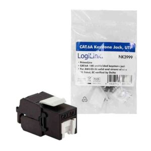 NK3999 Cat.6A KEYSTONE JACKS UTP 23-26 AWG, TOOLLESS 16.8mm WIDTH, LOGILINK