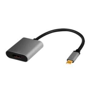 CUA0102 USB TYPE-C ADAPTER, C/M TO DP/F, 4K, ALU,BLACK/GREY, 0.15M LOGILINK