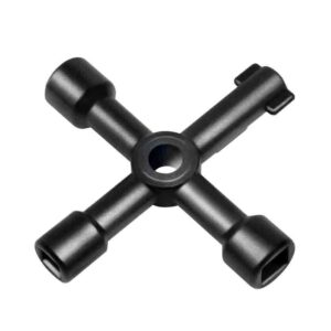WZ0072 UNIVERSAL CROSS KEY WRENCH,TO CONTROL CABINETS AND SHUT-OFF SYSTEMS BLACK LOGILINK