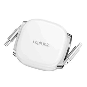 CU0501 1m USB3.2 TYPE-C M/M RETRACTABLE 480MBPS 60W WHITE LOGILINK