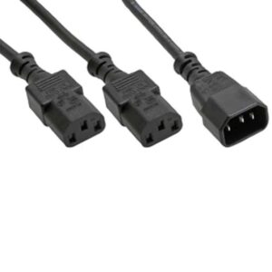 16633 Y-CABLE POWER 1xC14 TO 2xC13 1.8m INLINE