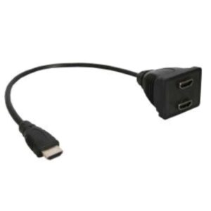 17681 HDMI PLUG TO 2x HDMI SOCKETS INLINE
