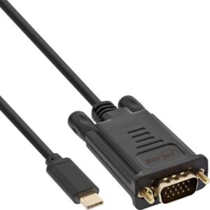 64142 2m USB TYPE-C to VGA, M/M USB DISPLAY CABLE BLACK INLINE
