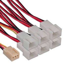 33436 FAN ADAPTER Y-CABLE 3-PIN MOLEX TO 6x 3-PIN F/M INLINE