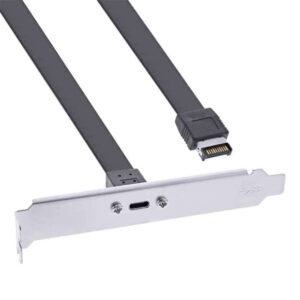 33446G 0.3m BRACKET PCI SLOT W/USB-C SOCKET TO USB3.2 FRONT PANEL KEY-A INLINE