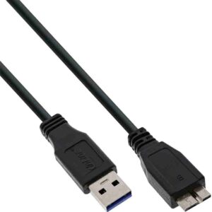 35415 1.5m USB3.2 GEN1 CABLE TYPE A MALE TO MICRO B MALE BLACK INLINE
