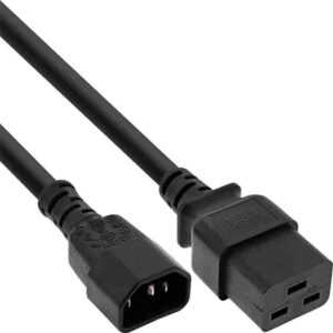 16659I 0.5m POWER ADAPTER CABLE C14 to C19, 3x1.5mm2, MAX. 10A, BLACK, INLINE