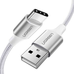 60133 USB TYPE- C 2m SILVER CHARGING CABLE 3A UGREEN
