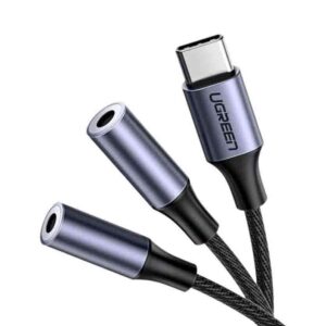 30732 USB TYPE- C TO 2x3.5mm F AUDIO ADAPTOR BLACK UGREEN