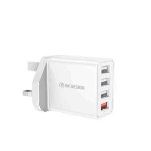 WP-U125 4-port USB QC3.0 UK CHARGER 18W WHITE WK
